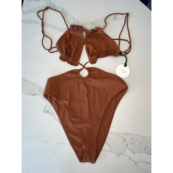 Tularosa Daveena One Piece NWT brown Size Small - Picture 4 of 14
